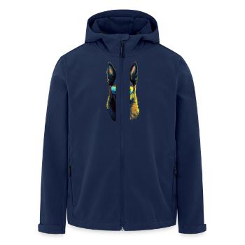 Deutscher Schäferhund Hund Hunderasse - Recycelte Männer Softshell-Jacke von Stanley/Stella - Navy - Vorne - AI Model Male 185 light (185cm)