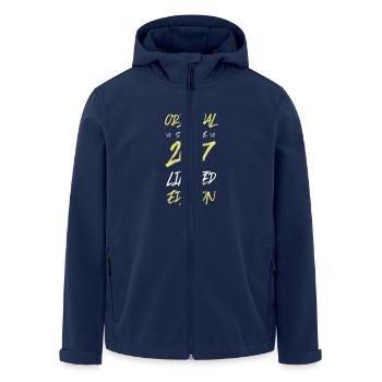 2027 Limited Edition - Men’s Recycled Softshell Jacket by Stanley/Stella - navy - Front - AI Model Male 185 light (185cm)