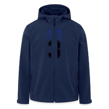 3 crowns - Men’s Recycled Softshell Jacket by Stanley/Stella - navy - Front - AI Model Male 185 light (185cm)