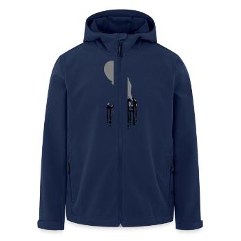 Tentakel Oktopus Tinte Tropfen Graffiti Spray Cool - Recycelte Männer Softshell-Jacke von Stanley/Stella - Navy - Vorne - AI Model Male 185 light (185cm)