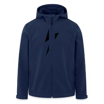 Lightning bolt - Men’s Recycled Softshell Jacket by Stanley/Stella - navy - Front - AI Model Male 185 light (185cm)