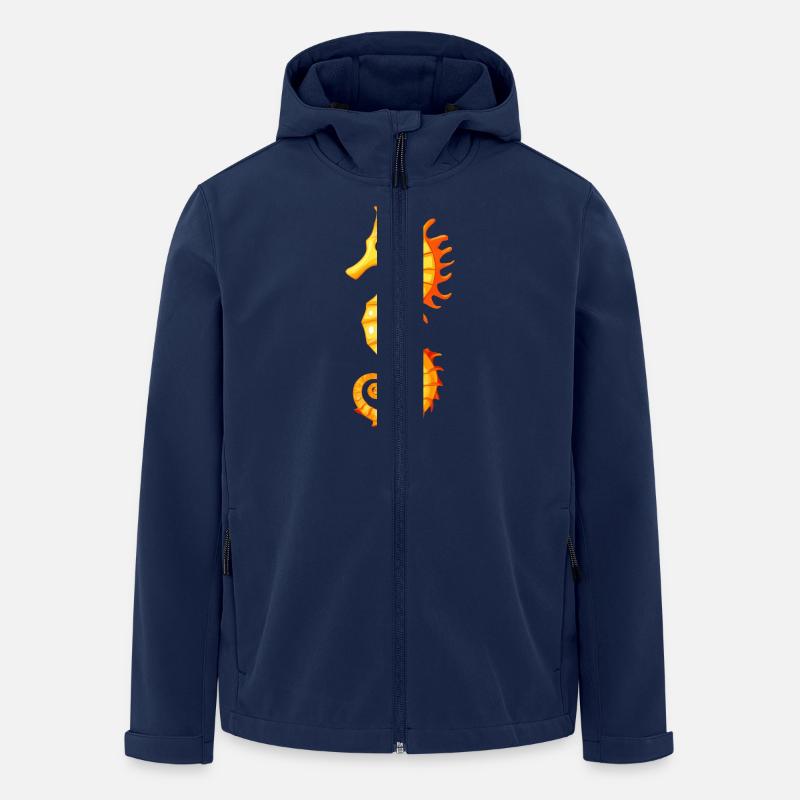 Seepferdchen - Recycelte Männer Softshell-Jacke von Stanley/Stella - Navy