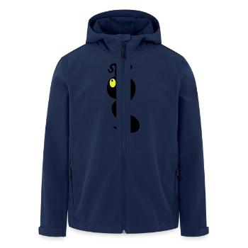 schwarzer Wurm - Recycelte Männer Softshell-Jacke von Stanley/Stella - Navy - Vorne - AI Model Male 185 light (185cm)