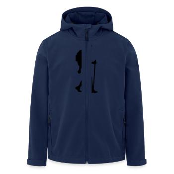 hiking sport - Men’s Recycled Softshell Jacket by Stanley/Stella - navy - Front - AI Model Male 185 light (185cm)