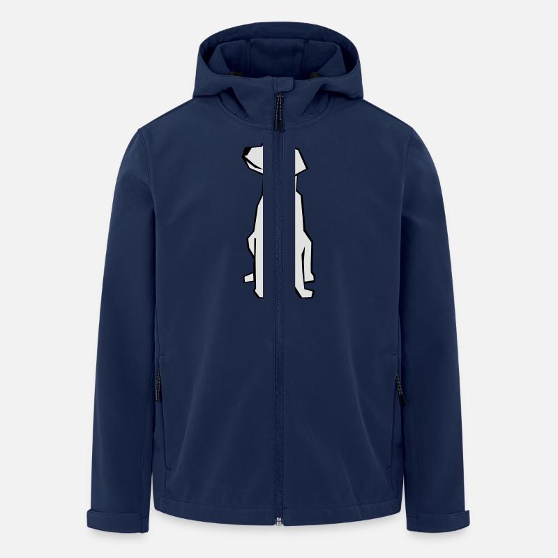 Hund - Recycelte Männer Softshell-Jacke von Stanley/Stella - Navy