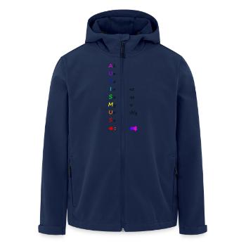 Autismus - Recycelte Männer Softshell-Jacke von Stanley/Stella - Navy - Vorne - AI Model Male 185 light (185cm)