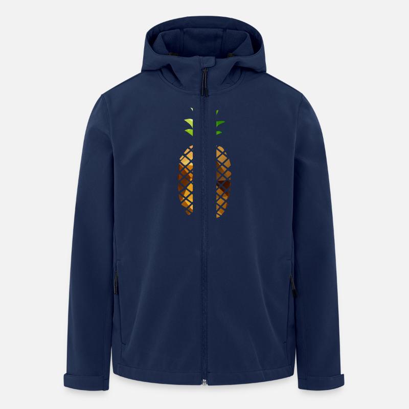 Pineapple (Low Poly) - Recycelte Männer Softshell-Jacke von Stanley/Stella - Navy