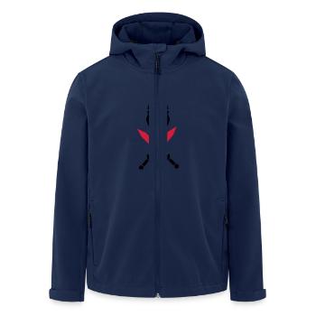 sparta_002 - Men’s Recycled Softshell Jacket by Stanley/Stella - navy - Front - AI Model Male 185 light (185cm)