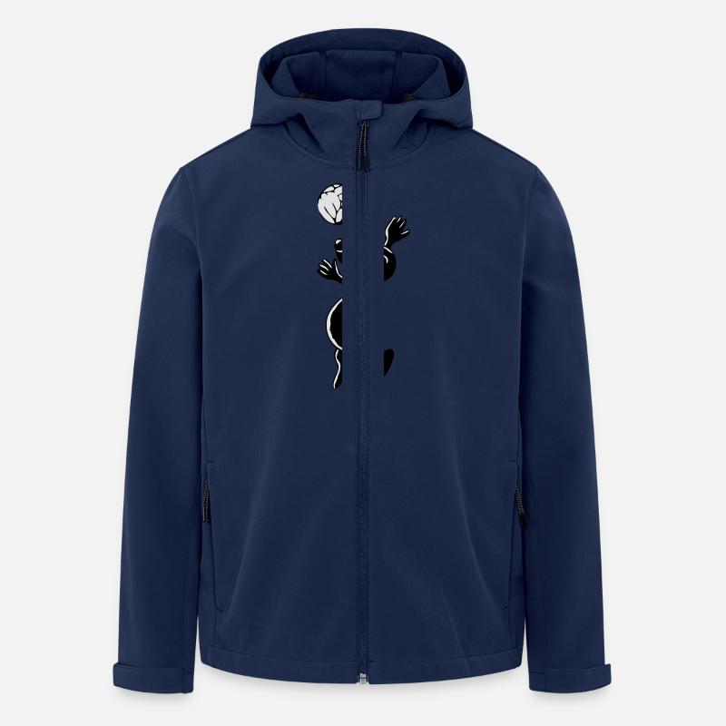 Volleyball-spielender Maulwurf - Recycelte Männer Softshell-Jacke von Stanley/Stella - Navy