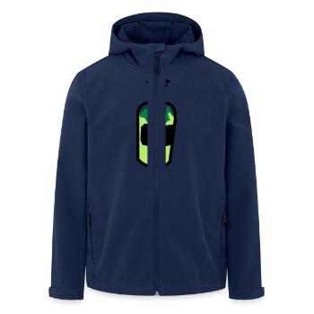 alkohol - Recycelte Männer Softshell-Jacke von Stanley/Stella - Navy - Vorne - AI Model Male 185 light (185cm)