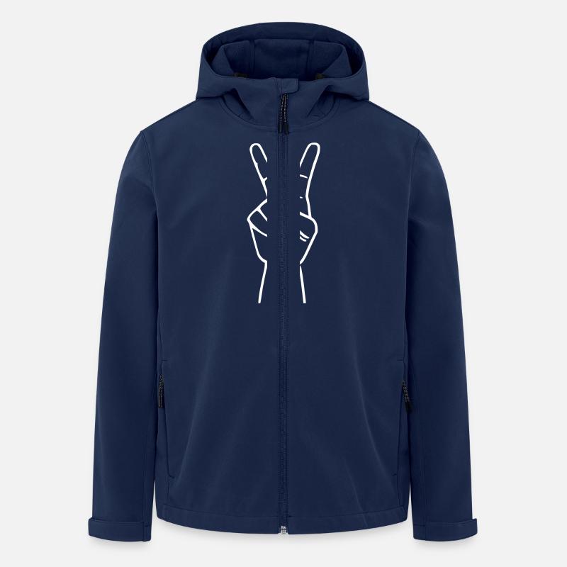 Peacezeichen peace - Recycelte Männer Softshell-Jacke von Stanley/Stella - Navy