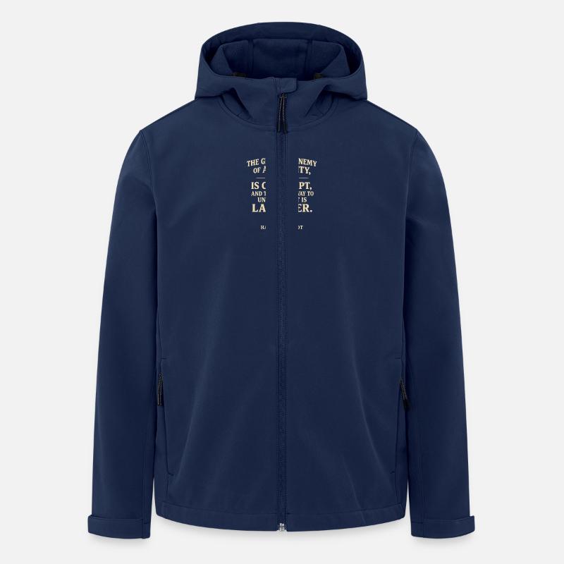 Zitat Hannah Arendt - Recycelte Männer Softshell-Jacke von Stanley/Stella - Navy