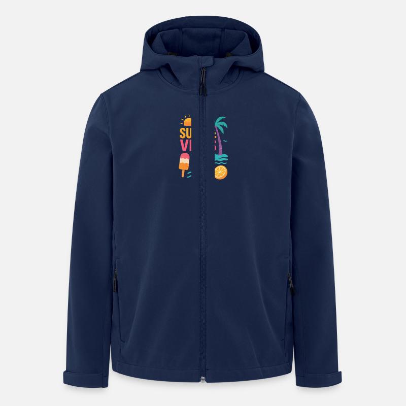 Summer Vibes - Recycelte Männer Softshell-Jacke von Stanley/Stella - Navy