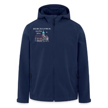 Wasserburg am Bodensee, Durchatmen, Germany - Men’s Recycled Softshell Jacket by Stanley/Stella - navy - Front - AI Model Male 185 light (185cm)