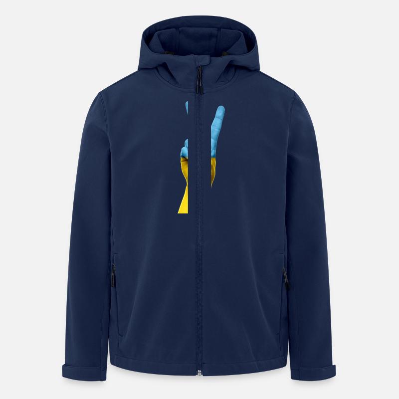 Ukraine - Recycelte Männer Softshell-Jacke von Stanley/Stella - Navy