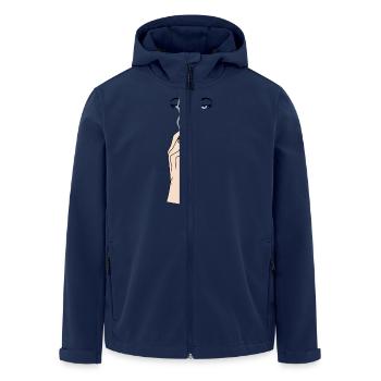 Smoking Hot - Recycelte Männer Softshell-Jacke von Stanley/Stella - Navy - Vorne - AI Model Male 185 light (185cm)