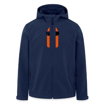 Eis am Stiel - Recycelte Männer Softshell-Jacke von Stanley/Stella - Navy - Vorne - AI Model Male 185 light (185cm)