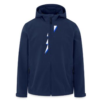 Blitz 4 blau - Men’s Recycled Softshell Jacket by Stanley/Stella - navy - Front - AI Model Male 185 light (185cm)