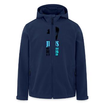 Jesus: The Truth, the Way, and the Life - Men’s Recycled Softshell Jacket by Stanley/Stella - navy - Front - AI Model Male 185 light (185cm)