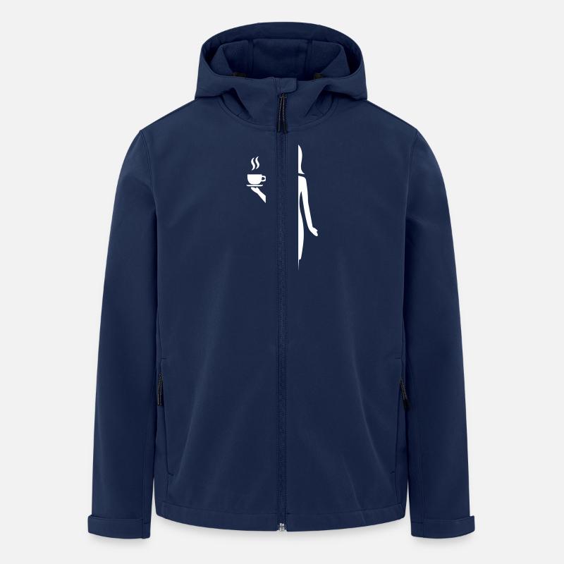 Frau Kaffee - Recycelte Männer Softshell-Jacke von Stanley/Stella - Navy