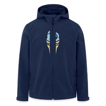 ice cream summer - Men’s Recycled Softshell Jacket by Stanley/Stella - navy - Front - AI Model Male 185 light (185cm)