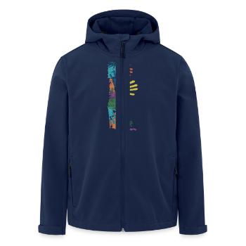 HANDS OF TOUCH - Men’s Recycled Softshell Jacket by Stanley/Stella - navy - Front - AI Model Male 185 light (185cm)