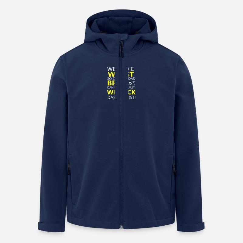 Sausage Bread Saying Shirt - Men’s Recycled Softshell Jacket by Stanley/Stella - navy