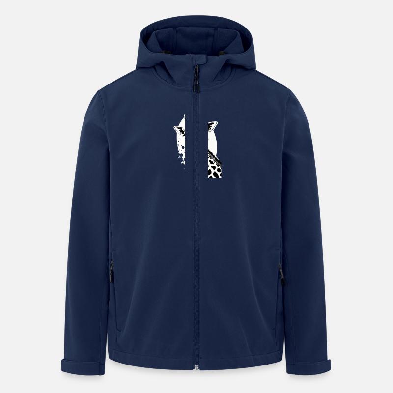 Giraffe im Tattoo Style - Recycelte Männer Softshell-Jacke von Stanley/Stella - Navy