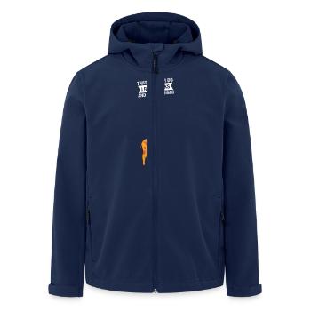 Read Books - Giraffe - Men’s Recycled Softshell Jacket by Stanley/Stella - navy - Front - AI Model Male 185 light (185cm)