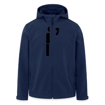 Photographer - Men’s Recycled Softshell Jacket by Stanley/Stella - navy - Front - AI Model Male 185 light (185cm)