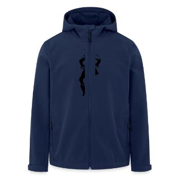 Funkenmarie - Recycelte Männer Softshell-Jacke von Stanley/Stella - Navy - Vorne - AI Model Male 185 light (185cm)
