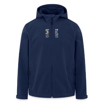 come to the dark side - Men’s Recycled Softshell Jacket by Stanley/Stella - navy - Front - AI Model Male 185 light (185cm)