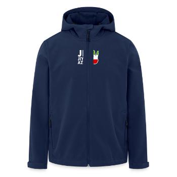 jin jiyan azadi - Men’s Recycled Softshell Jacket by Stanley/Stella - navy - Front - AI Model Male 185 light (185cm)
