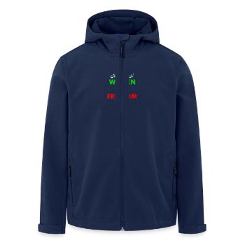 Women life freedom - Recycelte Männer Softshell-Jacke von Stanley/Stella - Navy - Vorne - AI Model Male 185 light (185cm)