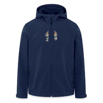 73rd Birthday Gift, Born March 1952 - Men’s Recycled Softshell Jacket by Stanley/Stella - navy - Front - AI Model Male 185 light (185cm)