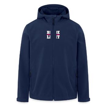 Be the light - Men’s Recycled Softshell Jacket by Stanley/Stella - navy - Front - AI Model Male 185 light (185cm)