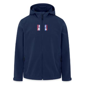 HAPPY BIRTHDAY. HAPPY BIRTHDAY. ANNIVERSARY. - Men’s Recycled Softshell Jacket by Stanley/Stella - navy - Front - AI Model Male 185 light (185cm)
