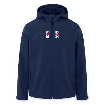 Proud munch - Recycelte Männer Softshell-Jacke von Stanley/Stella - Navy - Vorne - AI Model Male 185 light (185cm)