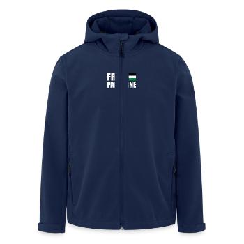 Free palestine - Men’s Recycled Softshell Jacket by Stanley/Stella - navy - Front - AI Model Male 185 light (185cm)