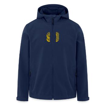 90. 90 YEARS. 90TH ANNIVERSARY. 90TH ANNIVERSARY. - Men’s Recycled Softshell Jacket by Stanley/Stella - navy - Front - AI Model Male 185 light (185cm)