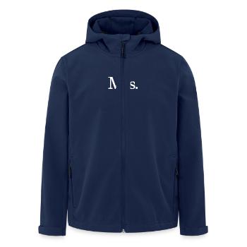 Mrs. Matching Couple Engagement Wedding Honeymoon - Men’s Recycled Softshell Jacket by Stanley/Stella - navy - Front - AI Model Male 185 light (185cm)