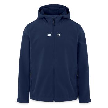 Schweiz - Recycelte Männer Softshell-Jacke von Stanley/Stella - Navy - Vorne - AI Model Male 185 light (185cm)