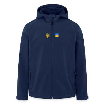 Ukraine - Men’s Recycled Softshell Jacket by Stanley/Stella - navy - Front - AI Model Male 185 light (185cm)
