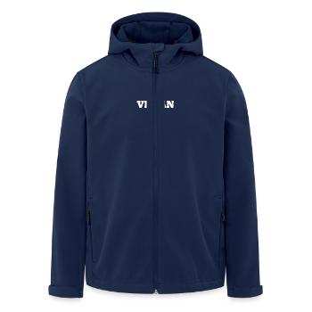 Vegan - Veste softshell homme en polyester recyclé Stanley/Stella - marine - Devant - AI Model Male 185 light (185cm)
