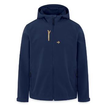 Scorpion - Men’s Recycled Softshell Jacket by Stanley/Stella - navy - Front - AI Model Male 185 light (185cm)
