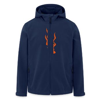 Flammen / flames (1c) - Recycelte Männer Softshell-Jacke von Stanley/Stella - Navy - Vorne - AI Model Male 185 light (185cm)