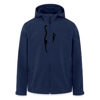 Retro Kittenish Cat by Patjila - Recycelte Männer Softshell-Jacke von Stanley/Stella - Navy - Vorne - AI Model Male 185 light (185cm)