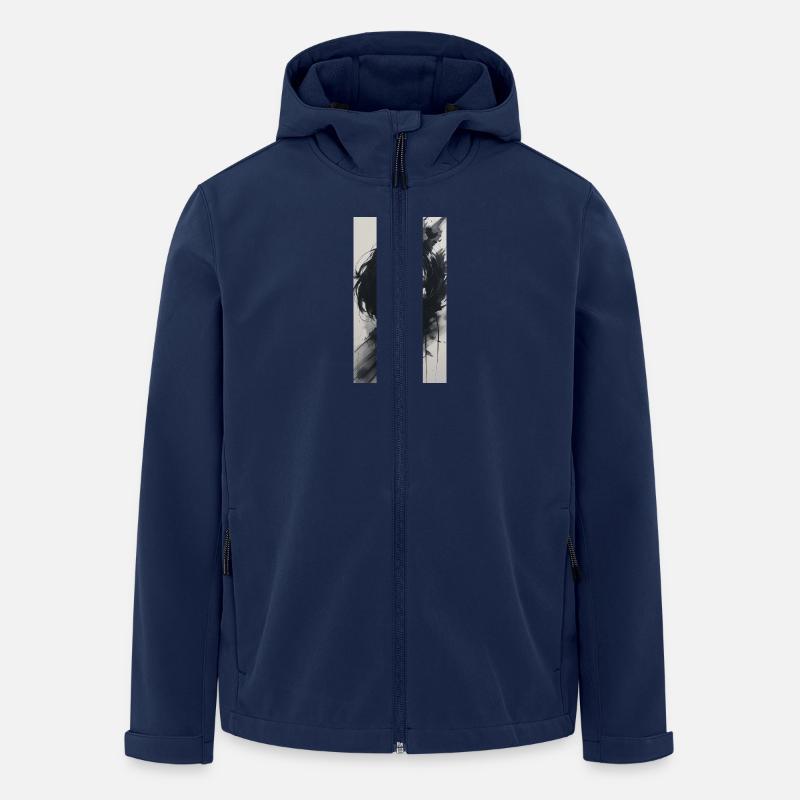 Spukende Tinte & Kohle Emotion - Recycelte Männer Softshell-Jacke von Stanley/Stella - Navy