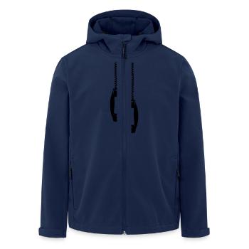Telefonhörer Nostalgie Retro anrufen antik analog - Recycelte Männer Softshell-Jacke von Stanley/Stella - Navy - Vorne - AI Model Male 185 light (185cm)