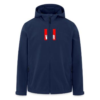 No war - Men’s Recycled Softshell Jacket by Stanley/Stella - navy - Front - AI Model Male 185 light (185cm)